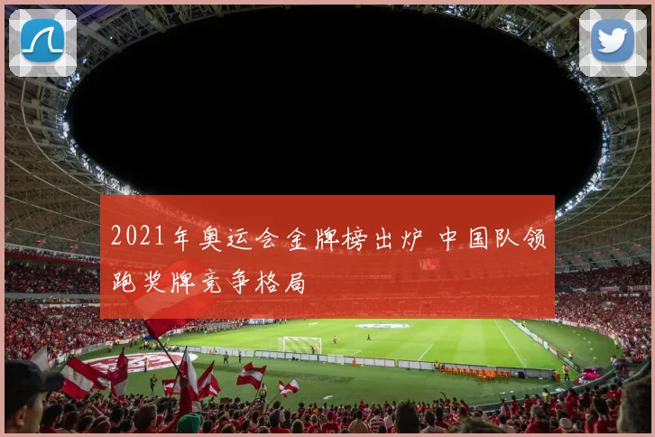 2021年奥运会金牌榜出炉 中国队领跑奖牌竞争格局
